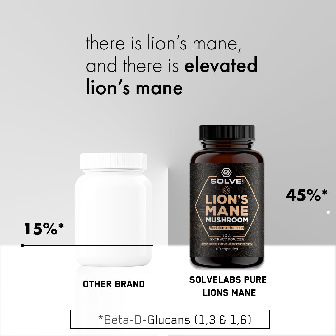 SolveLabs Lion's Mane mushroom capsules 1000mg for focus and memory (view 6)
