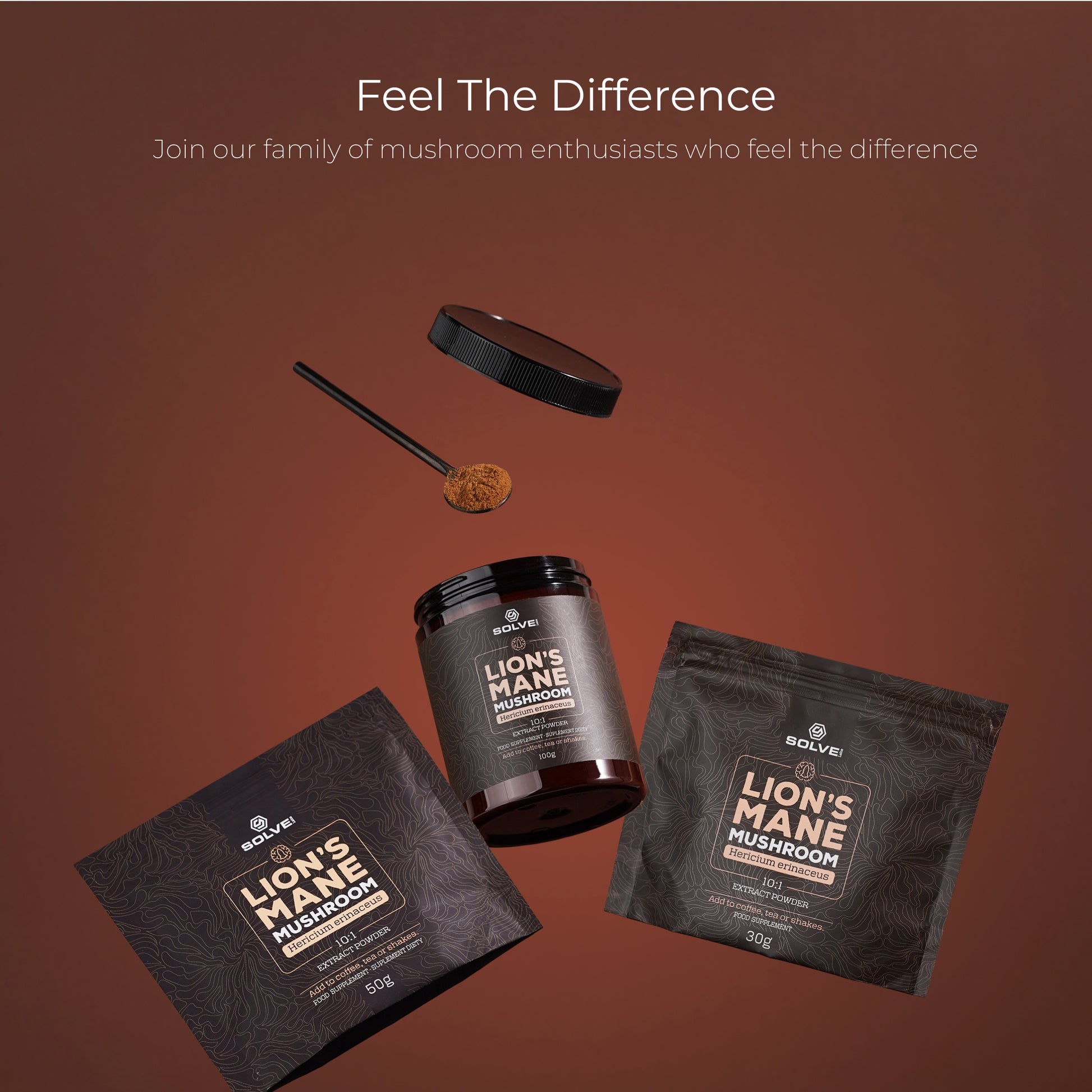 SolveLabs Lion's Mane mushroom extract powder for focus and memory (view 6)