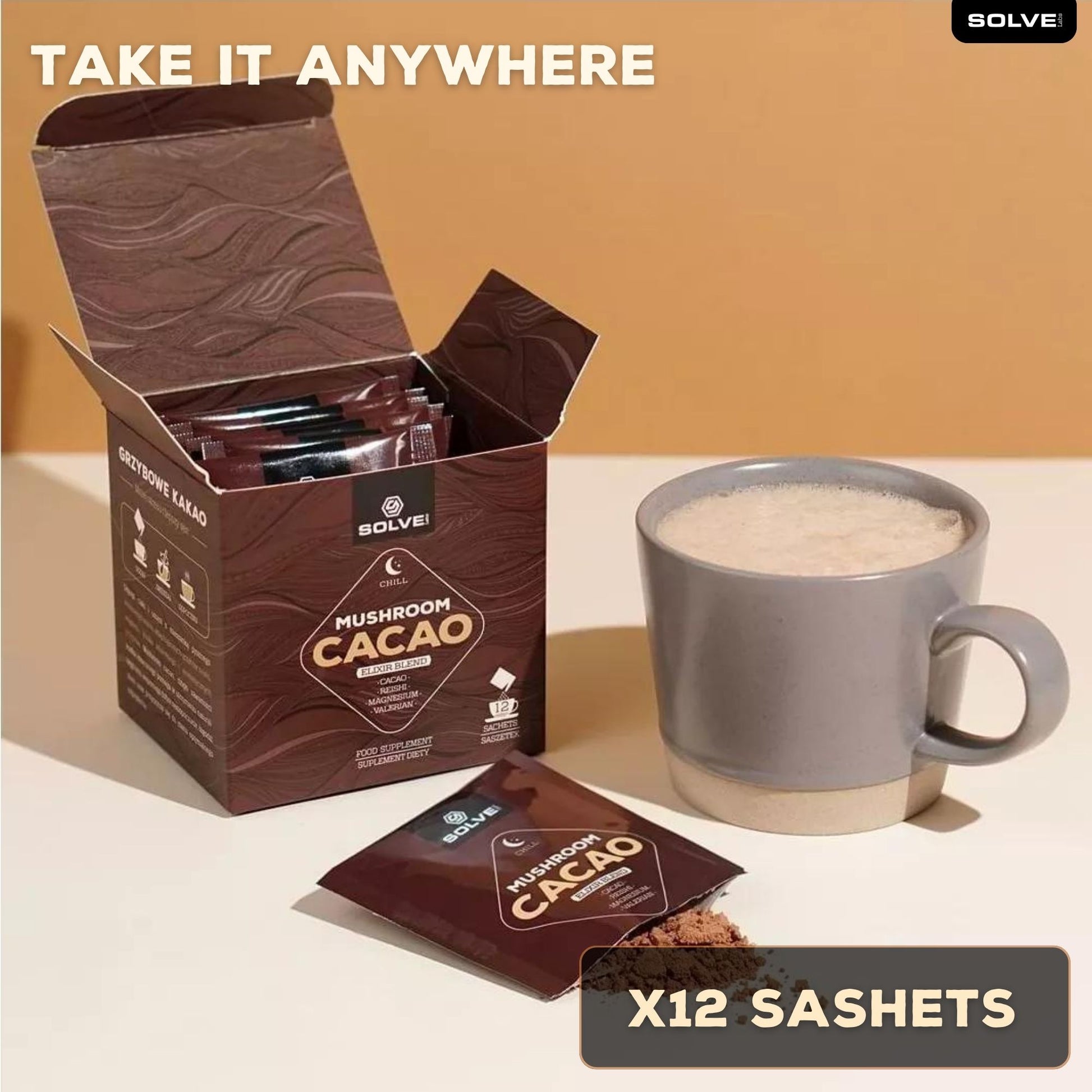 SolveLabs Mushroom Cacao with Reishi for evening calm (view 10)