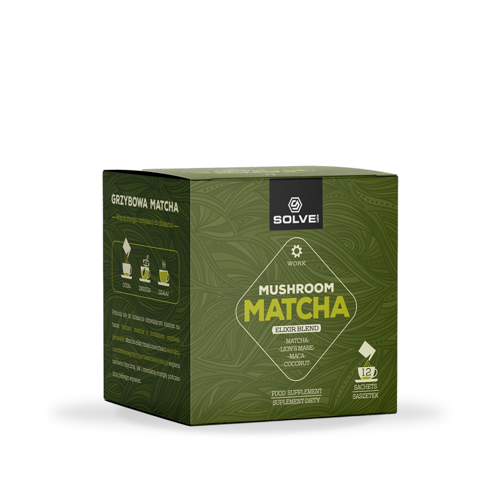 SolveLabs Mushroom Matcha with Lion's Mane for focus