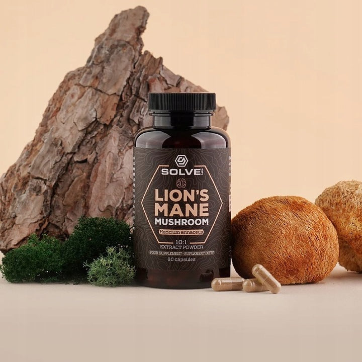 SolveLabs Lion's Mane mushroom capsules 1000mg for focus and memory (view 7)