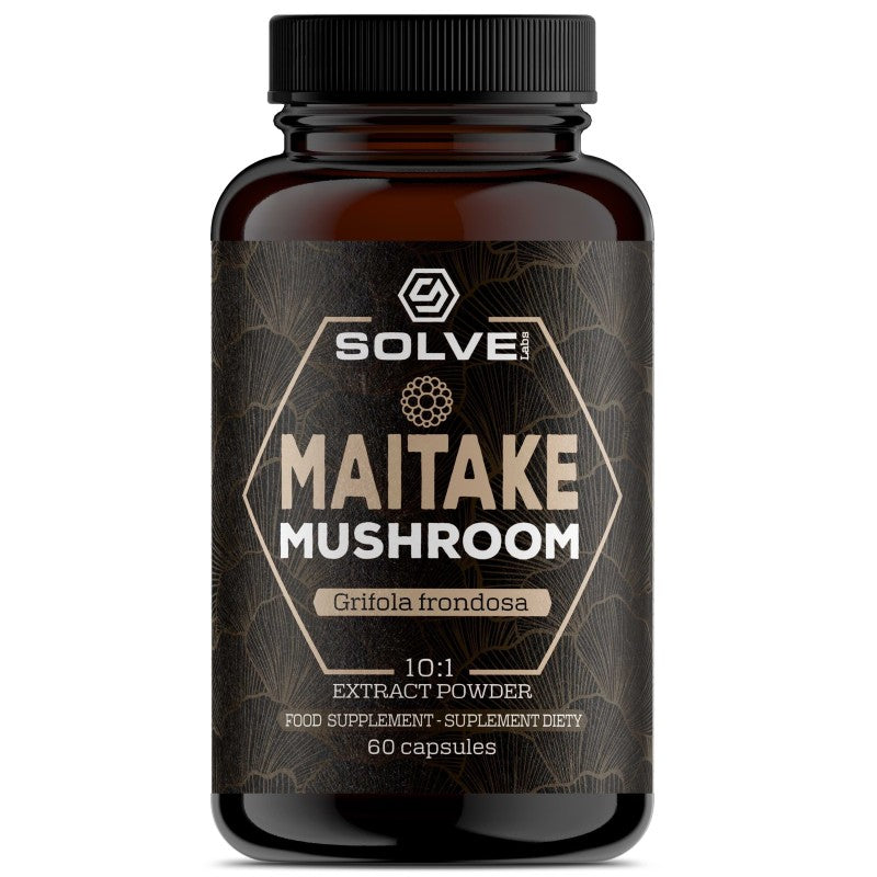 Solve Labs Maitake Capsules, 10:1 fruiting-body extract, 60 capsules