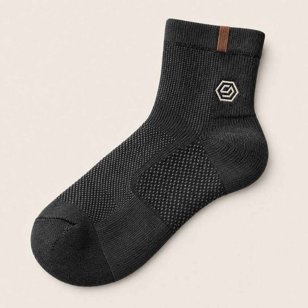 The hex mark and mesh on an ink Hex Sock
