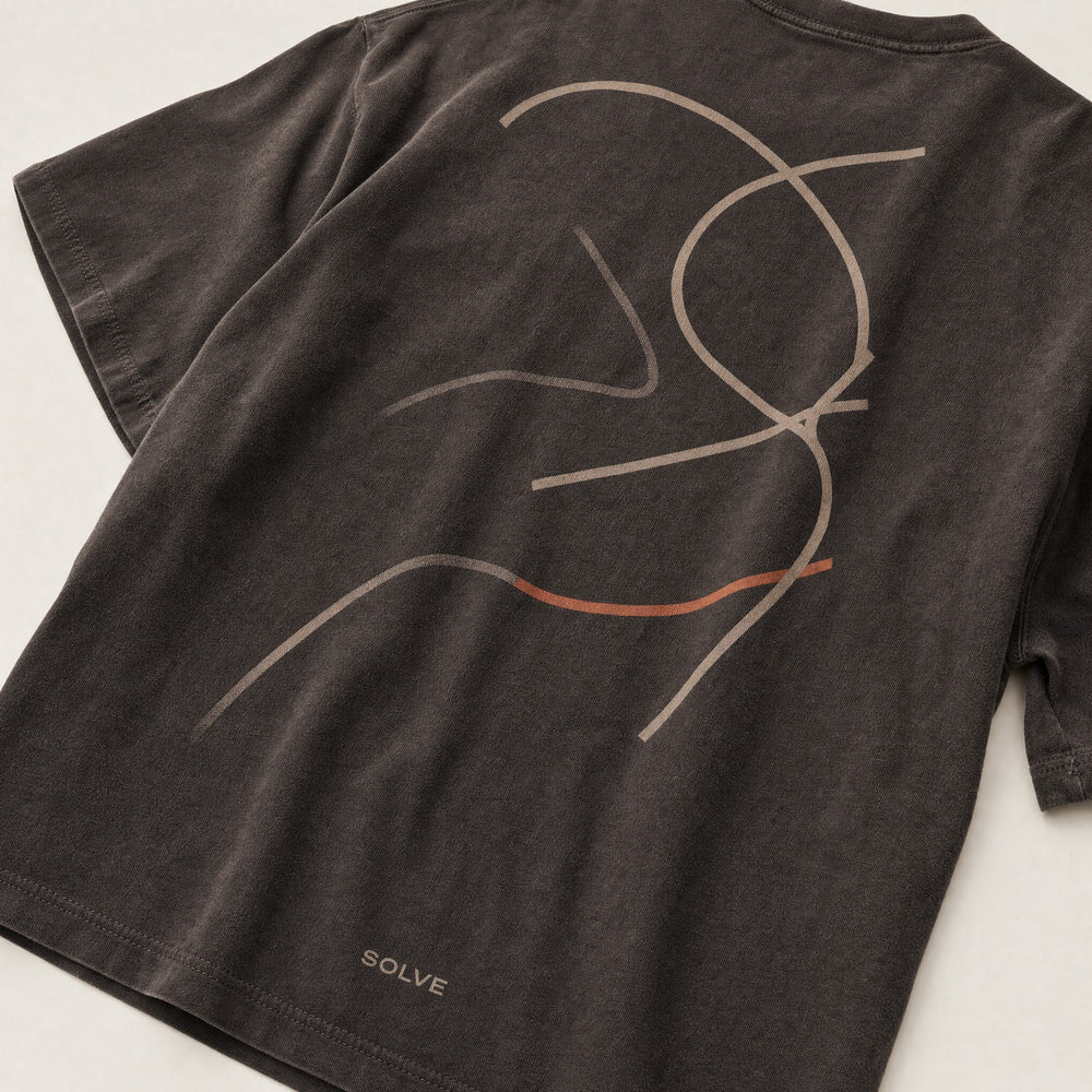 The back print of the Paths Tee, close up