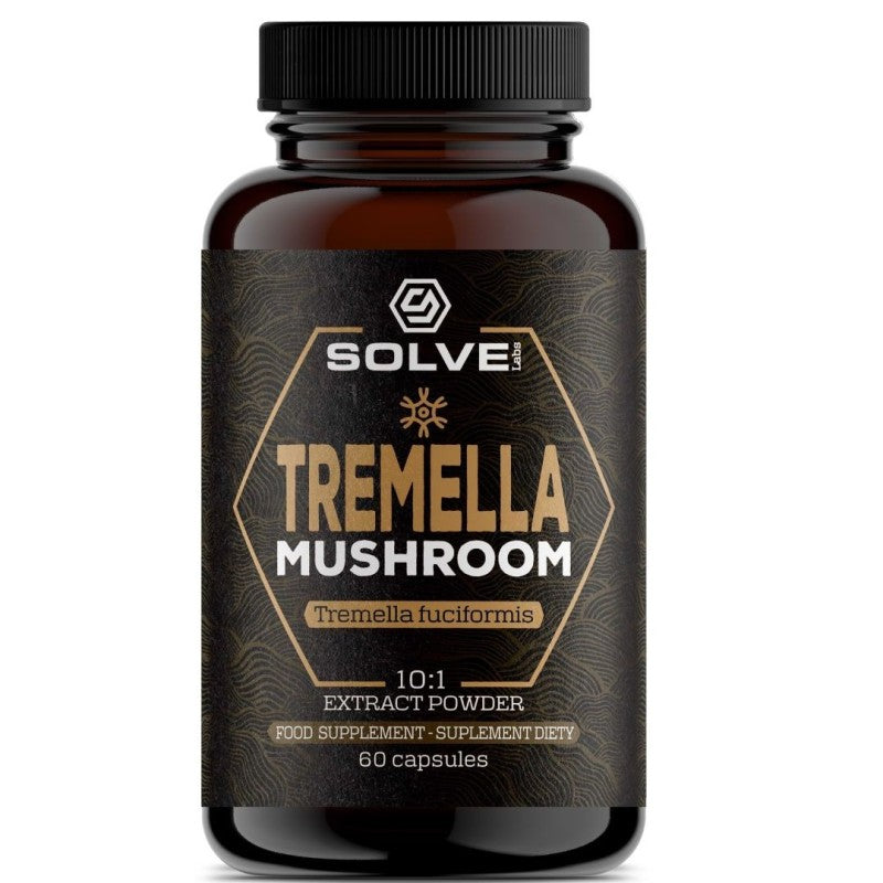 Solve Labs Tremella Capsules, 10:1 fruiting-body extract, 60 capsules