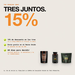 Tres juntos: 15% de descuento con el código BUNDLE15, envío gratis en el Reino Unido en pedidos de más de £50, 60 días para decidir