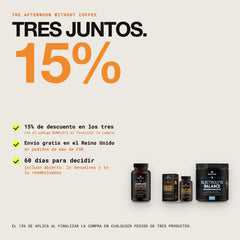 Tres juntos: 15% de descuento con el código BUNDLE15, envío gratis en el Reino Unido en pedidos de más de £50, 60 días para decidir
