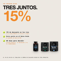 Tres juntos: 15% de descuento con el código BUNDLE15, envío gratis en el Reino Unido en pedidos de más de £50, 60 días para decidir