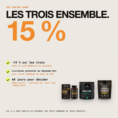Les trois ensemble : 15 % de réduction avec le code BUNDLE15, livraison gratuite au Royaume-Uni dès £50, 60 jours pour décider