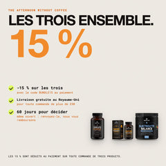 Les trois ensemble : 15 % de réduction avec le code BUNDLE15, livraison gratuite au Royaume-Uni dès £50, 60 jours pour décider