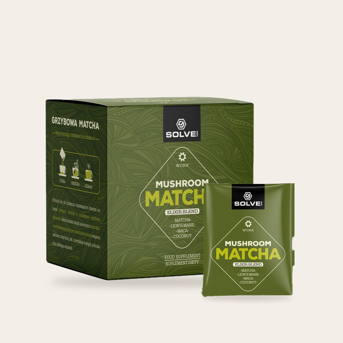 Solve Labs Mushroom Matcha Elixir