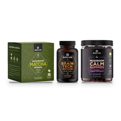 Matcha aux champignons, Brain Tech (nootropique), Gummies Calm au Reishi
