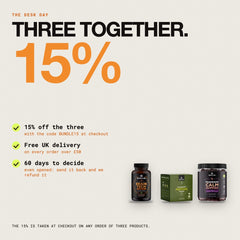 Three together: 15% off with the code BUNDLE15, free UK delivery over £50, 60 days to decide