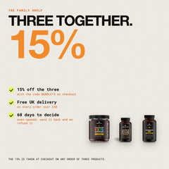 Three together: 15% off with the code BUNDLE15, free UK delivery over £50, 60 days to decide