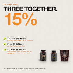 Three together: 15% off with the code BUNDLE15, free UK delivery over £50, 60 days to decide