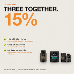 Three together: 15% off with the code BUNDLE15, free UK delivery over £50, 60 days to decide