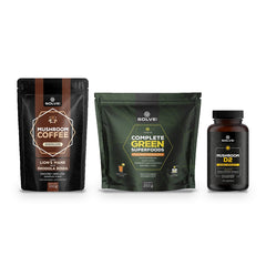 Café aux champignons – Lion’s Mane, Superaliments verts complets, Vitamine D2 de shiitake 2000 UI
