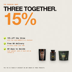 Three together: 15% off with the code BUNDLE15, free UK delivery over £50, 60 days to decide