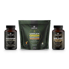 Complexe de champignons – gélules, Complexe de shilajit, Superaliments verts complets