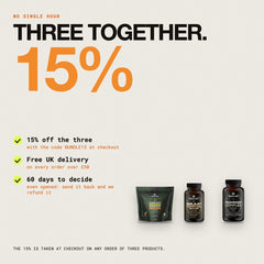 Three together: 15% off with the code BUNDLE15, free UK delivery over £50, 60 days to decide