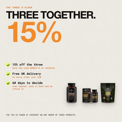 Three together: 15% off with the code BUNDLE15, free UK delivery over £50, 60 days to decide