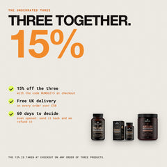 Three together: 15% off with the code BUNDLE15, free UK delivery over £50, 60 days to decide